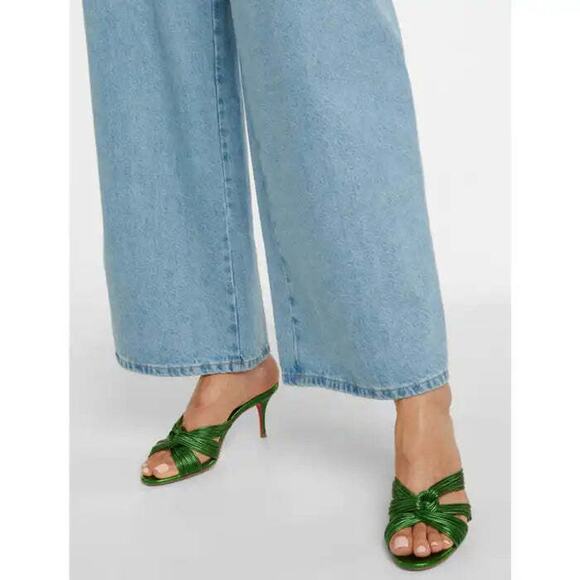 Christian Louboutin Multitaski 70 Green Strap Backless Mule Kitten Heel Pump 39 - Picture 3 of 12